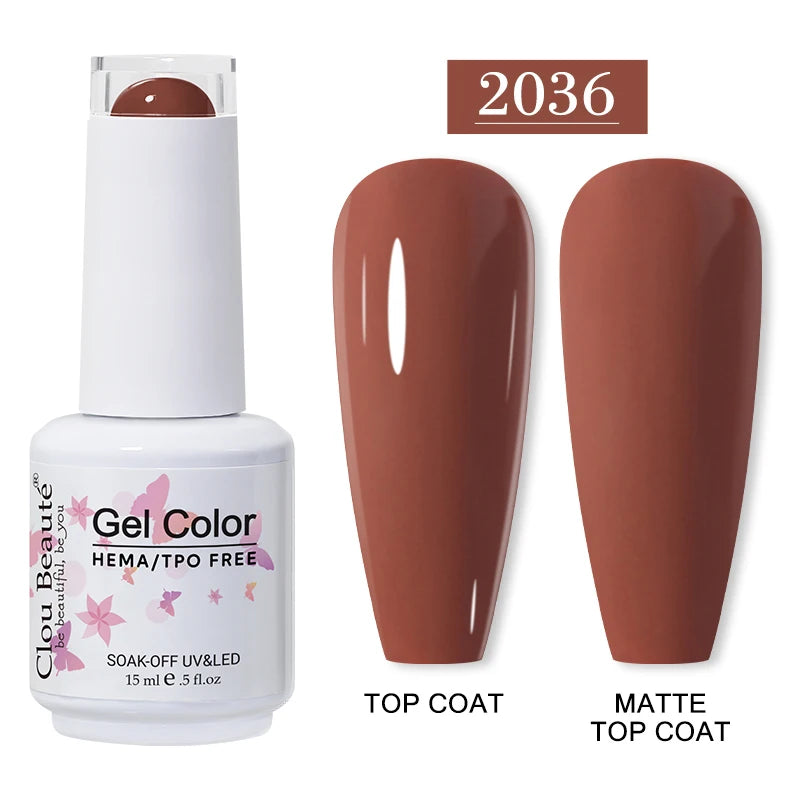 Clou Beaute 15ml HEMA TPO FREE Gel Nail Polish Vernis Semi Permanent UV Nail Art Varnish Lakiery Hybrydowe Manicure Gel Polish