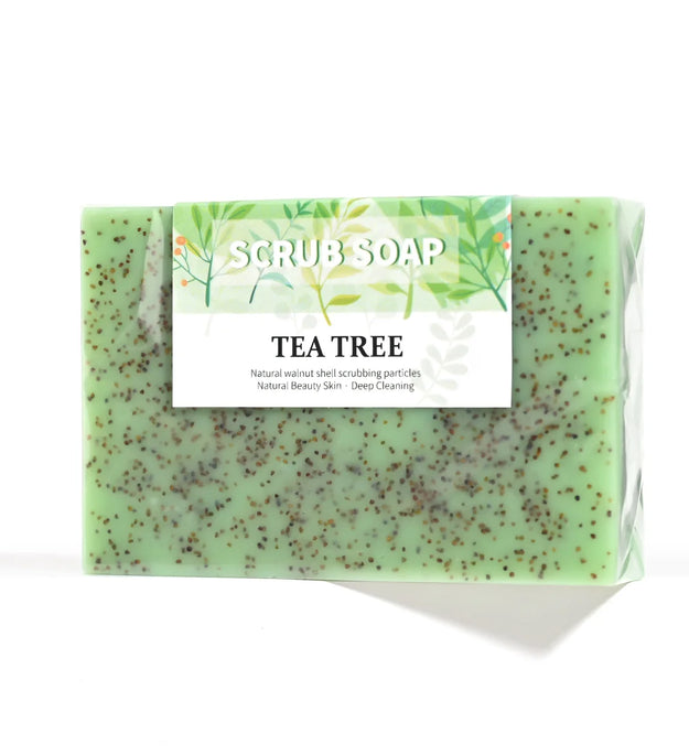 M+Plant Extraction Soap Handmade Frosted Solid Tea Tree Acne Removal Whitening Face Body Wash Cleaning Essence Oil for Skin Care