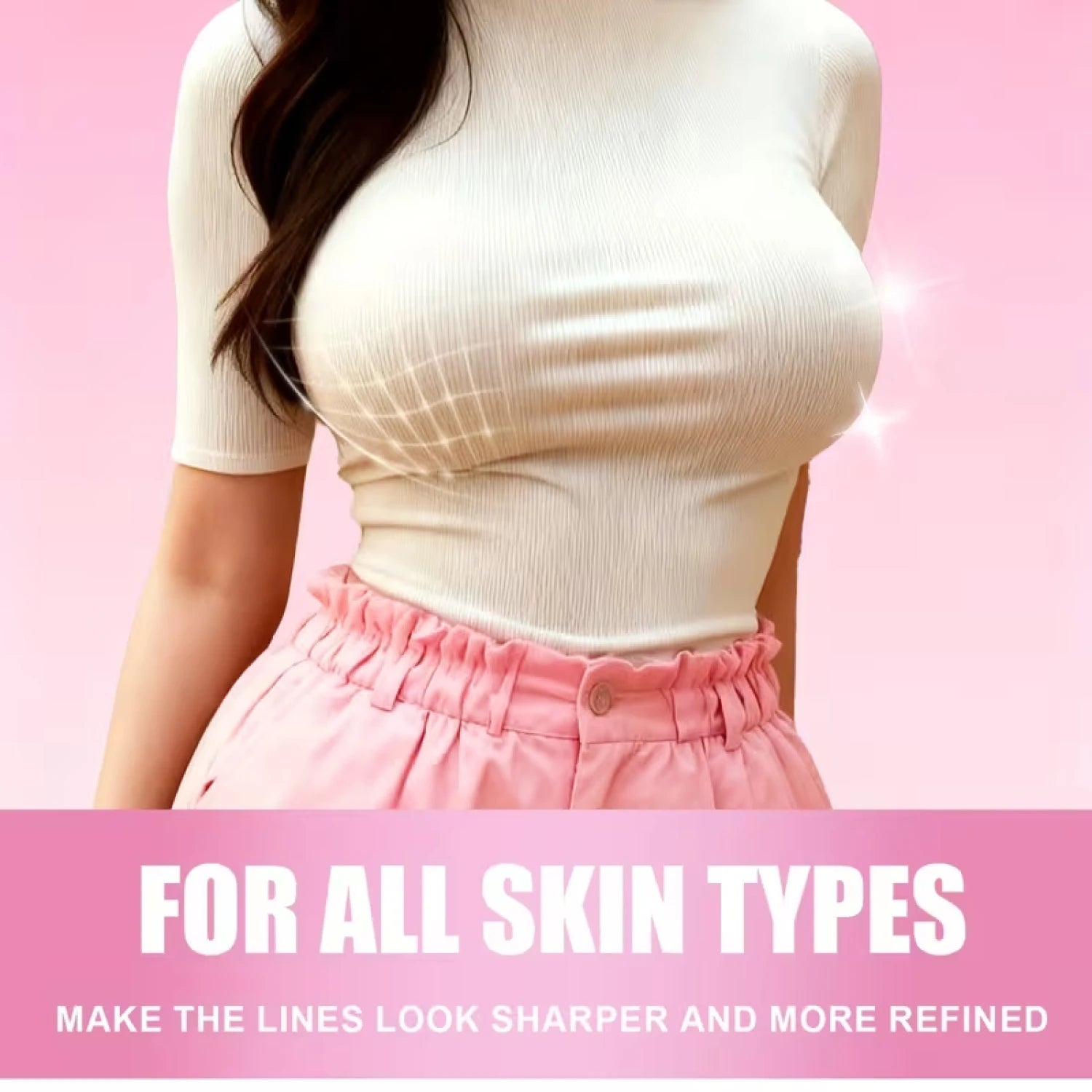 Breast Firming Cream with Collagen & Hyaluronic Acid, Moisturizes & Tightens, Body Shaping, Shea Butter, Botanical Extracts.