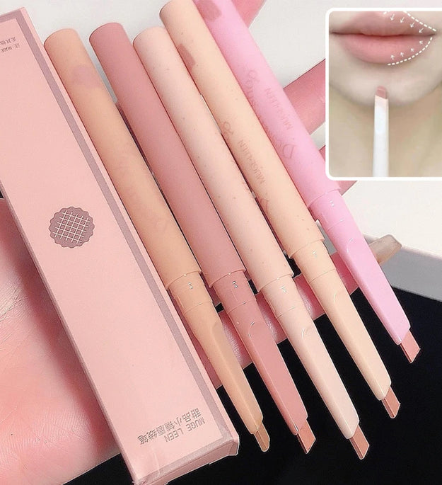 MUGE LEEN Dessert Lip Liner automatically swivel waterproof, long-laswet n wild Perfect Pout Gel Lip Liner | Comes Naturally
