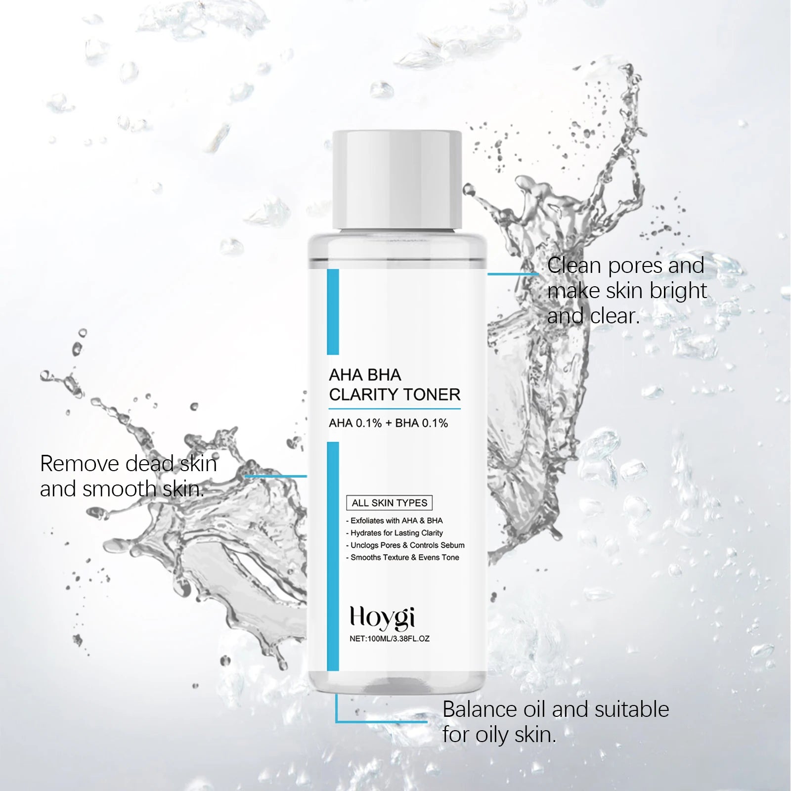 HOYGI Salicylic Acid Toning Solution To Remove Acne Oil Control and Moisturize Skin Rejuvenating Moisturizing Lotion Skincare