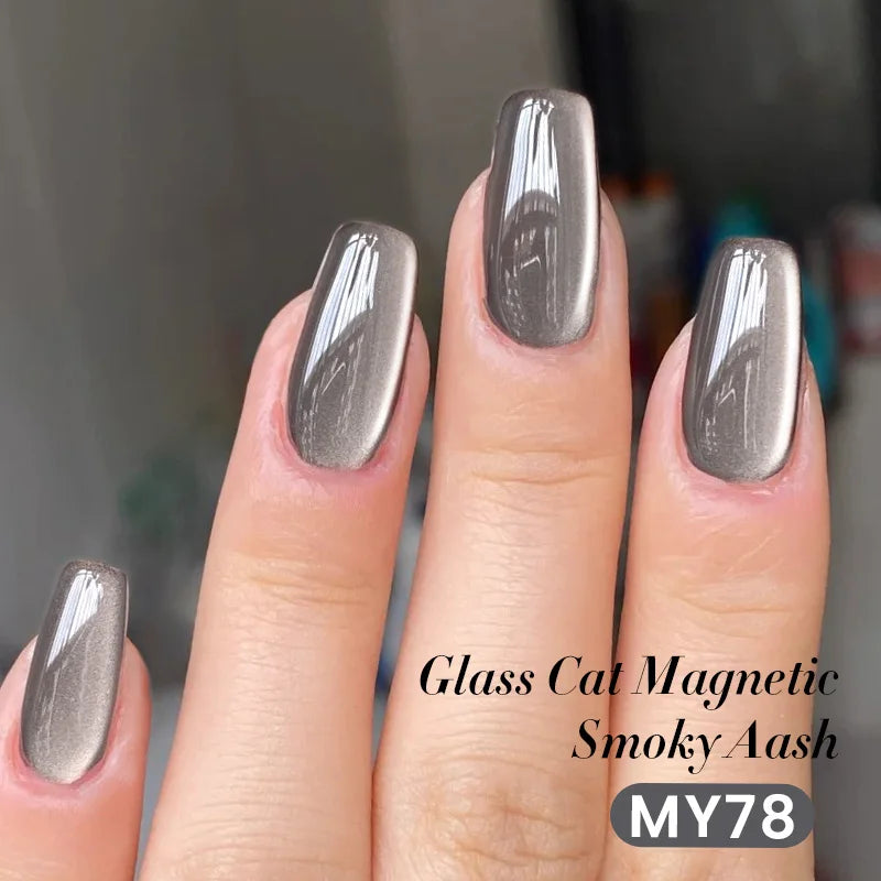 BORN PRETTY 10ml Dark Red Cat Magnetic Gel Nail Polish for Winter Nails DIY Jelly Glass Silver-Light Varnis Semi Permanent