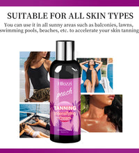 2.7fl.oz peach tanning cream self-tanning waterproof long-lasting beach sunbathing to create charming bronze skin - BlissFully