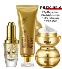 AILKE 24K Collagen Facial Whitening Set, Reduce Black Spots, Freckles, Brightening, Moisturizing Beauty Set For All Skin Types - BlissFully