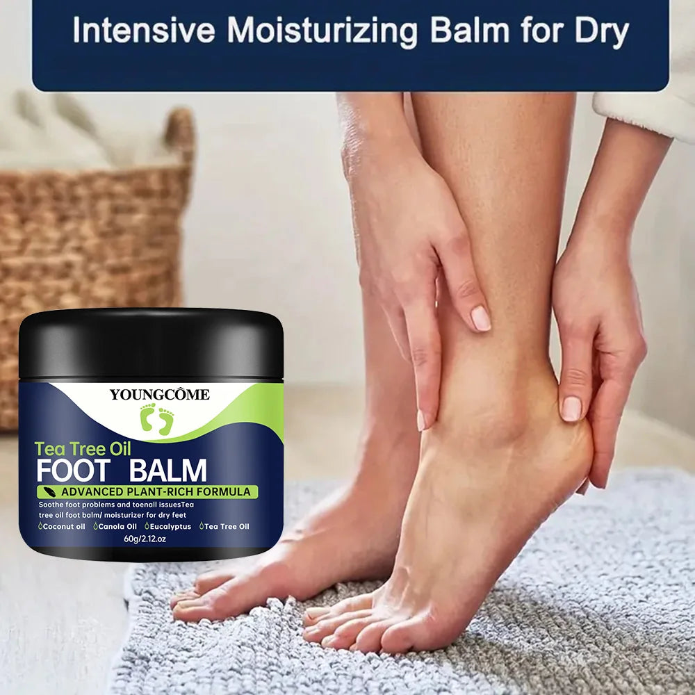 Tea Tree Oil Foot Cream  Repairs Cracked Feet Deeply Moisturizes and Nourishes Dry Rough Skin,Softens Hard Skin