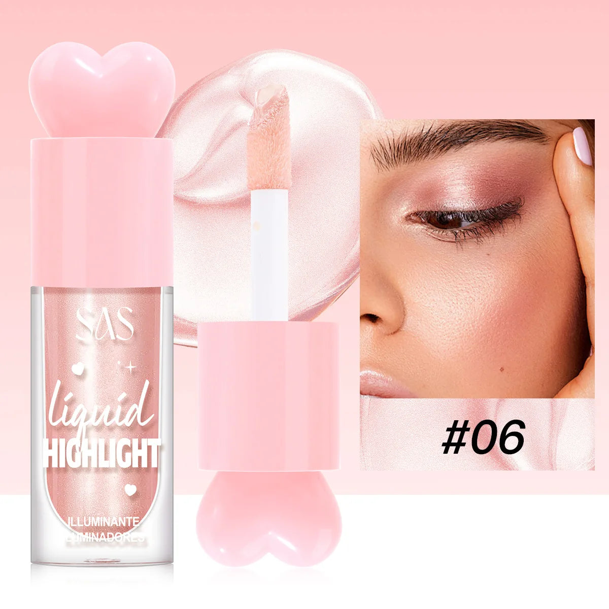 Liquid Highlighter For Face Contouring Makeup Shimmer Brightening Moisturizer Body And Cheekbone Enhancer