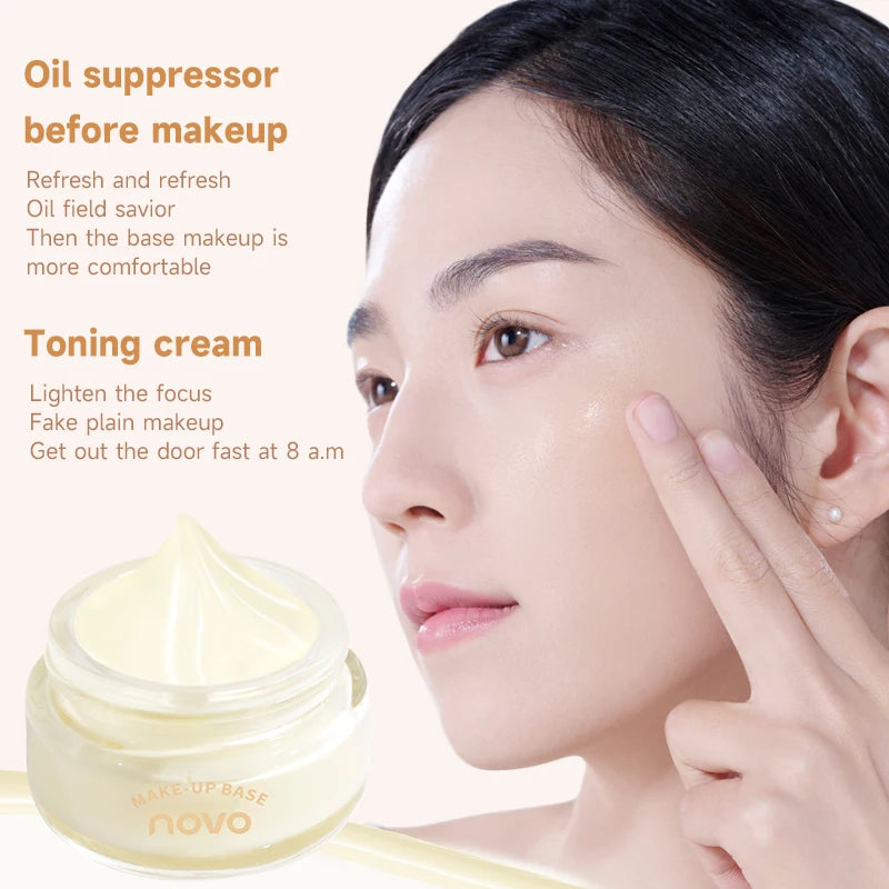 Hydrating Facial Primer Cream,Long-Lasting Smooth Base And Brightening, Non-Greasy,  Gentle & Oil Control Concealer