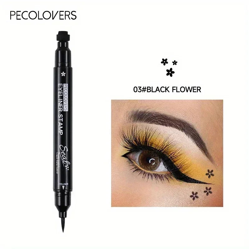 1PC Double-head, Waterproof, Smooth Finish, Quick Eye Makeup, Stamp Eyeliner, Create A Charming Halloween Christmas Eye Makeup