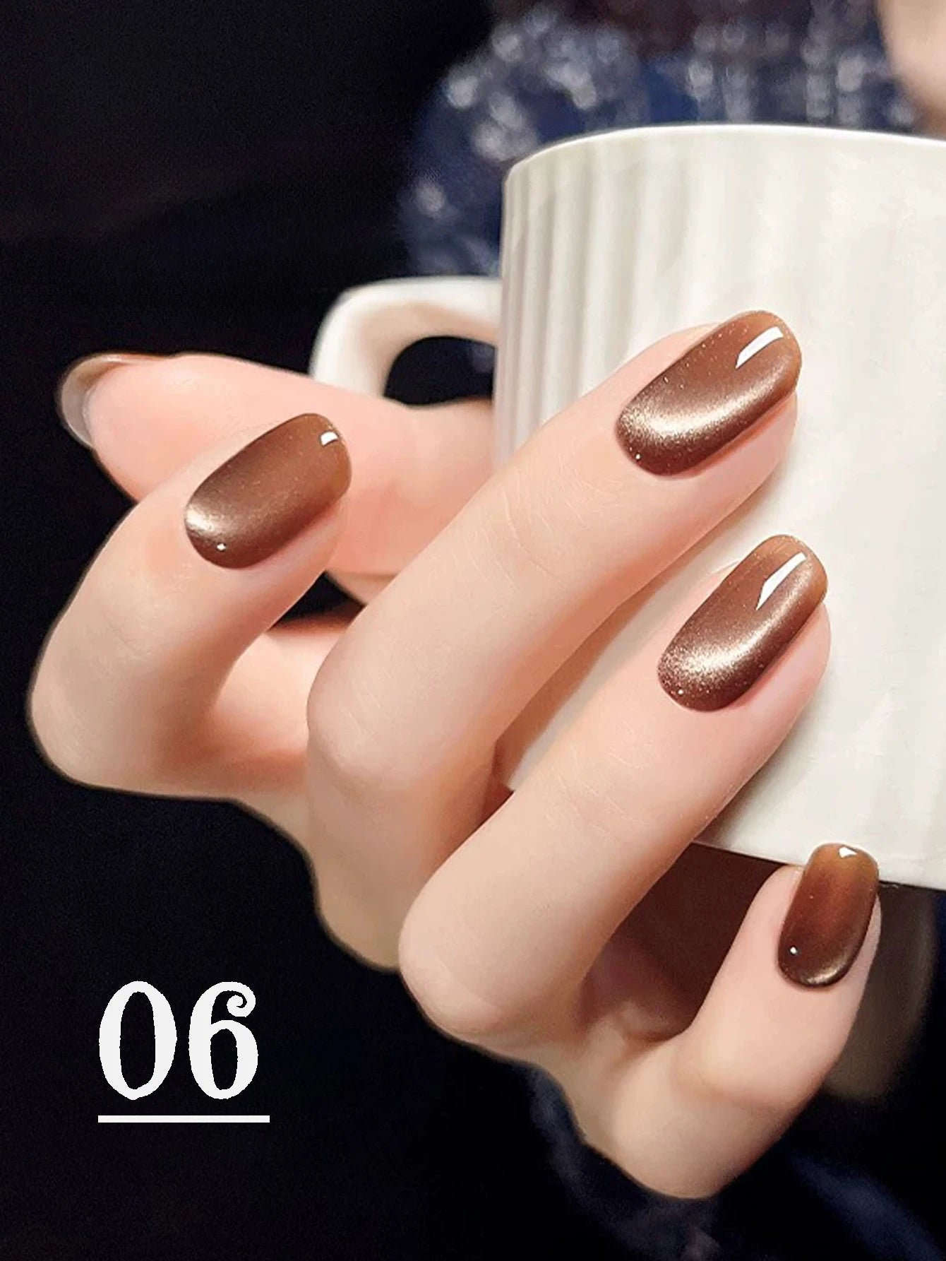 1-21pcs WS Japanese style Sparkling White Gel Nail Polish Fine Sparkling Pink Glitter Cat Eye Nail Gel Nail Art Home DIY