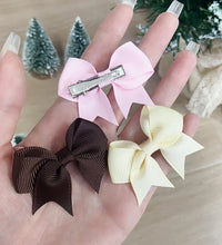 10Pcs/Set New Cute Solid Ribbon Bowknot Hair Clips for Baby Girls Handmade Bows Hairpin Barrettes Headwear Kids Hair Accessories - BlissFully
