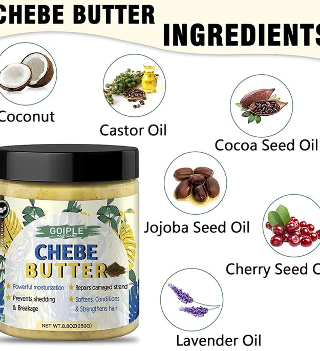 GOIPLE Chebe Butter Deep Nourishes Repair Damaged Anti Hair Loss Breakage Hair Growth Oil Mask For Hair Growth Treatment