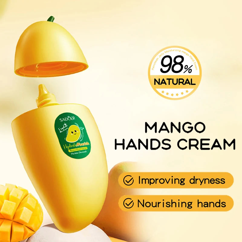 SADOER Mango Peach Aloe Vera Lemon Fruit Hand Cream Moisturizing Brightening Repairing Hand Creams For Hands Skin Care
