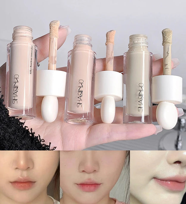 SHAQINUO Flawless Hydrating Concealer - Brightens Dark Circles & Smooths Tear Troughs | Long-lasting Formula, Non-cakey Finish