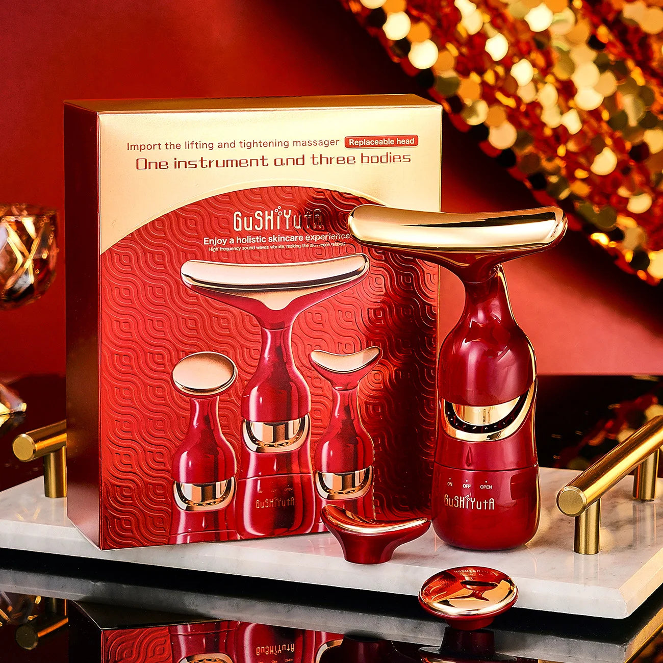 Microcurrent Facial Massager – Lift & Firm Skin, Reduce Wrinkles Face, Neck & Eye Rejuvenation