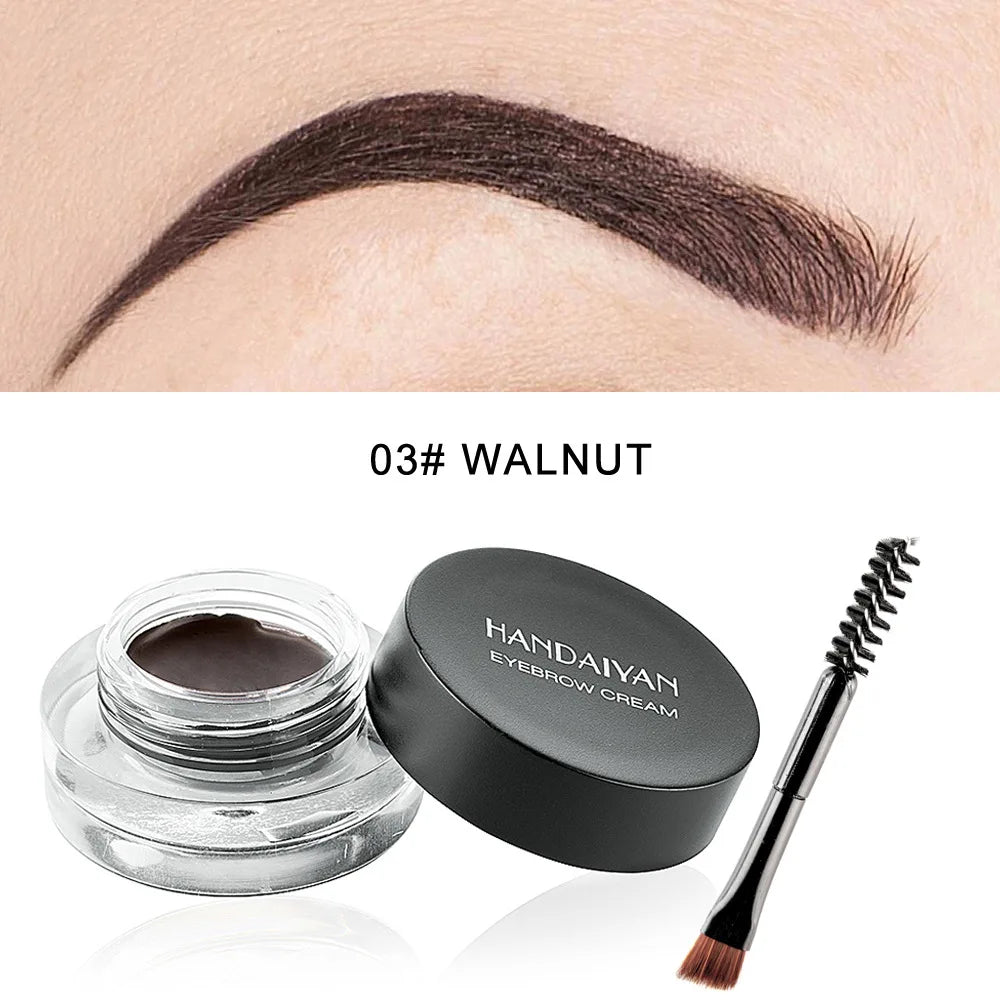 HANDAIYAN 12 Color Waterproof Eyebrow Cream Professional Eyeliner Eyebrow Gel High Brow Tint Black Eye Brow Makeup Tools