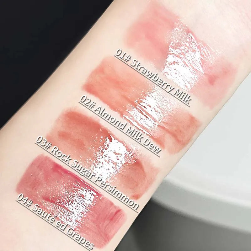 Cute Cat Lip Gloss - Moisturizing Smooth and Long-lasting Lip Glaze - 4 Shades Easy to Apply Lip Stain for Beginners