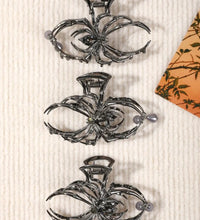 1Pcs Halloween Black Spider Hair Claw Clips with Pearl Charm Design,Metal Gothic Punk Hair Clips Strong Hold Hair Accessories - BlissFully