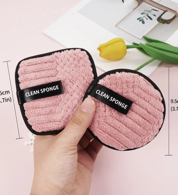 MAANGE 10pcs Makeup Remover Microfiber Cotton Pad Cosmetics Washable Makeup Towel Cleaning Sponge Skin Care Tool