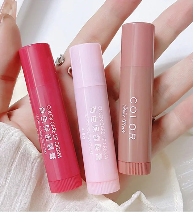 HAIPINK 3-Piece Set Tinted Moisturizing Lip Balm - Hydrating, Fade Lip Lines, Prevent Chapping