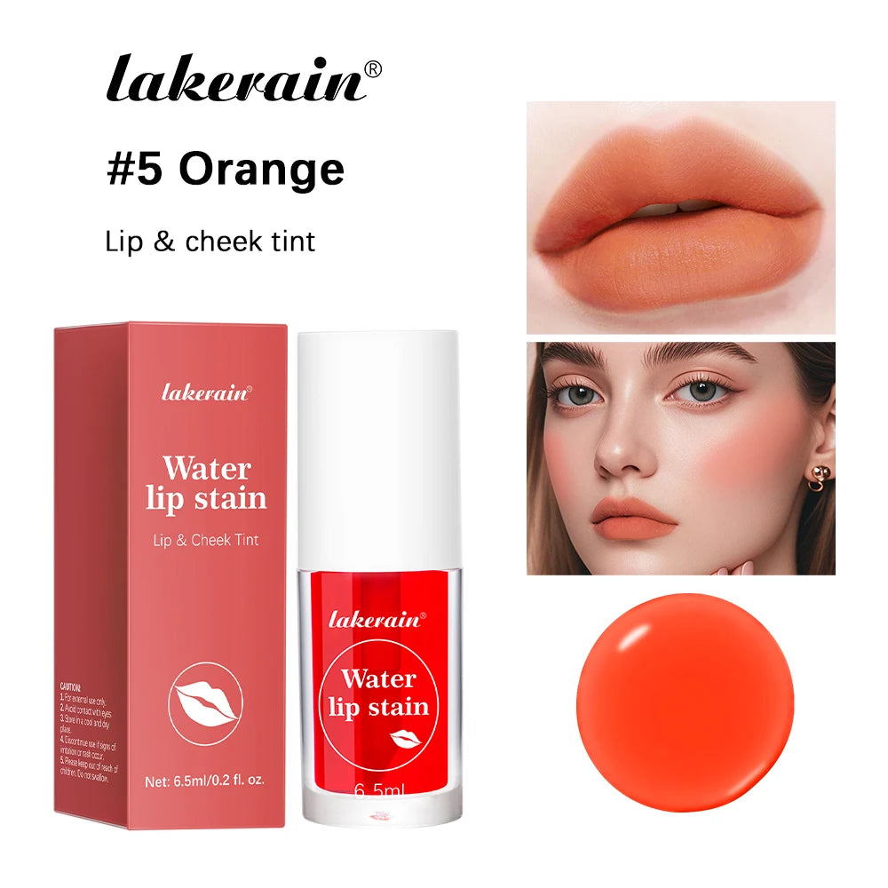 Fruity Water Lip Tint Gloss 4 Color Moisturizing Lip Glaze Long Lasting Lip Ink Face Lip Dual Purpose Liquid Lipstick Cosmetic M