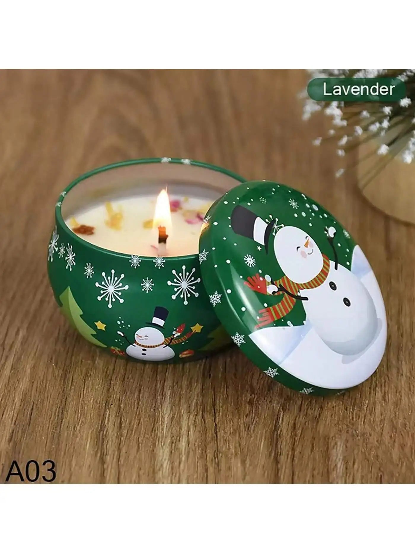 Christmas Aromatherapy Candles Santa Claus Snowmen Tin Cans Candle Christmas Decoration For Home Xmas New Year 2025 Navidad