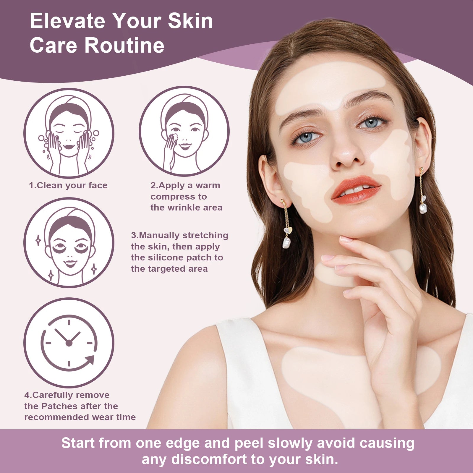 Reusable Silicone Anti-Wrinkle Pad Patch Face Neck Wrinkle Removal Patch Pad Facial Skin Lift Anti Aging Facial Beauty Tools - BlissFully