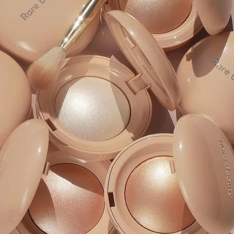 RARE BEAUTY Positive Light Silky Touch Highlighter Palette Illuminator Palette Natural Glow Glitter Shimmer Powder Makeup Mirror