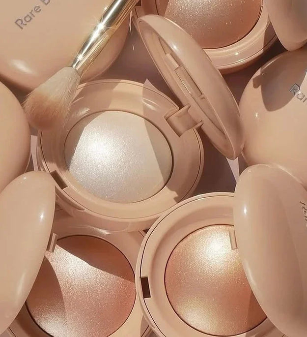 RARE BEAUTY Positive Light Silky Touch Highlighter Palette Illuminator Palette Natural Glow Glitter Shimmer Powder Makeup Mirror