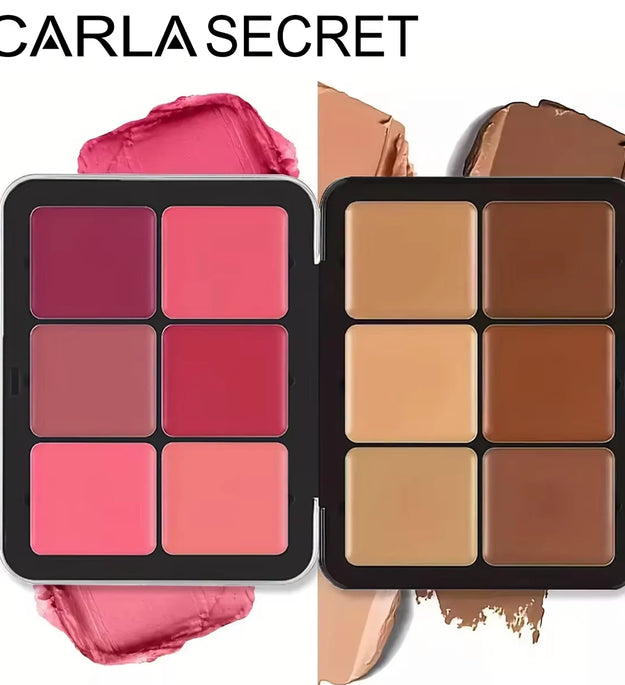 12-color concealer and blush palette Matte and highlight contour makeup rouge palette