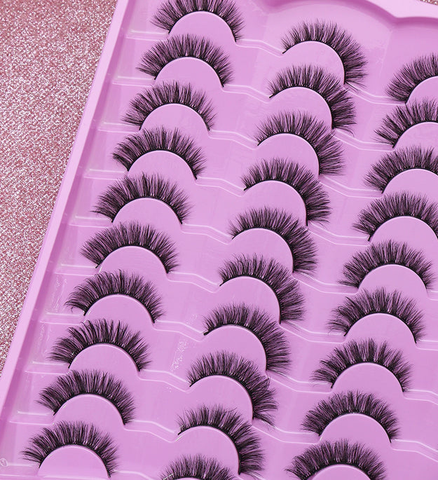 20 pairs natural False eyelashes fluffy soft dramatic 3D mink eye black thin and long eyelashes thick False eyelashes extended