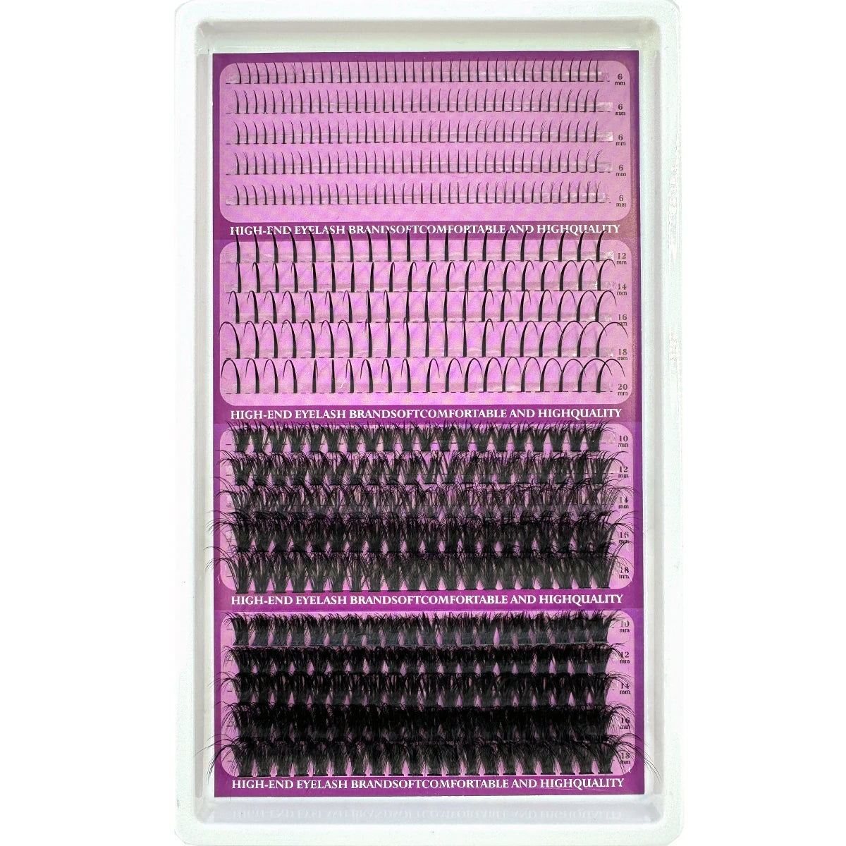 20Rows Lash Spikes Eyelash Clusters Volume Individual Lashes Wispy Eyelashes DIY Spiky Lash Extension Manga Clusters Eyelashes