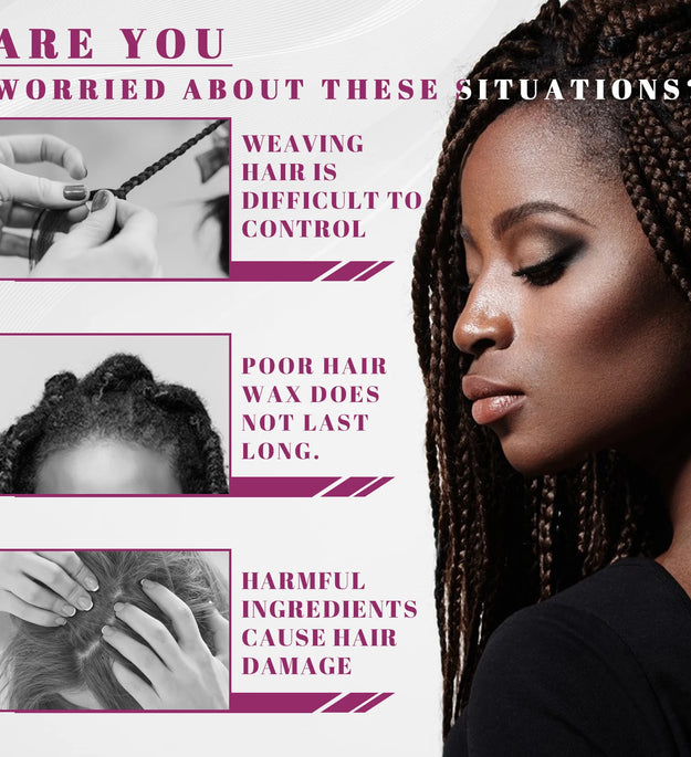 Styling Braiding Gel Wax Carbomer Long Lasting Strong Hold Pomade Anti-Frizz Smooth Hair Finishing Shaping Hair Edge Control