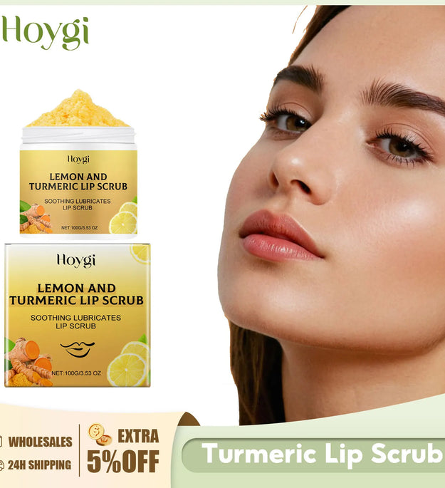 Turmeric Lip Scrub Exfoliating Dead Skin Removal Fade Lip Lines Reduce Melanin Moisturizing Nourishing Chapped Lip Care Products