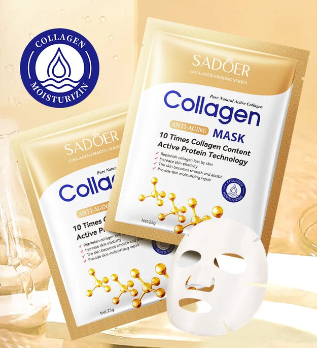 10pcs Anti-wrinkle Collagen Face Mask Moisturizing Anti-aging Repair Brightening skincare Face Sheet Mask Facial Masks Skin Care