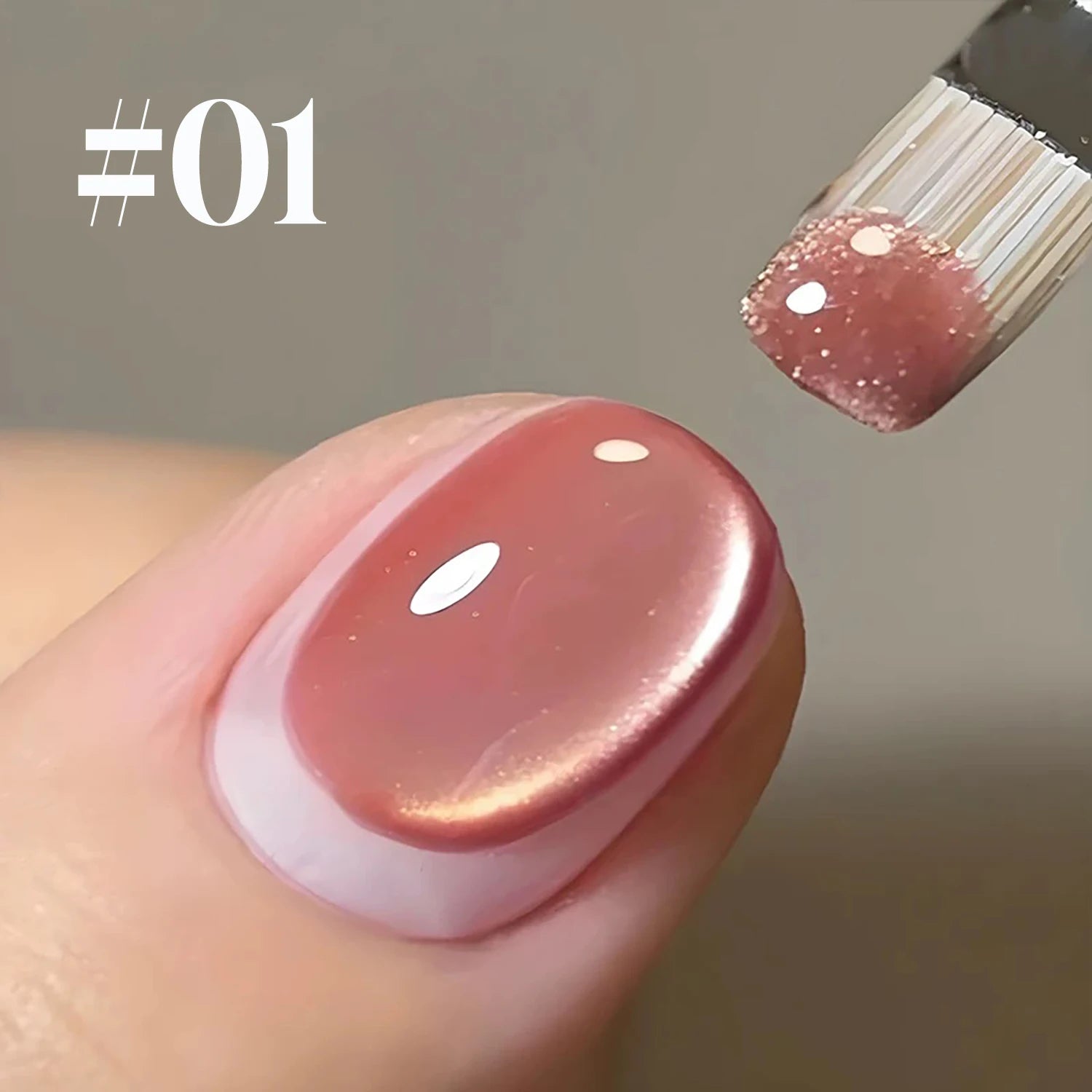 1-21pcs WS Japanese style Sparkling White Gel Nail Polish Fine Sparkling Pink Glitter Cat Eye Nail Gel Nail Art Home DIY