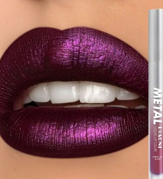 Glitter Metallic Liquid Lipstick Shimmer Easy To Color Non-stick Cup Lip Gloss Waterproof Shiny Lip Glaze Long Lasting Makeup