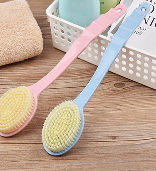 Soft Body Scrubber Shower Exfoliating Scrubs Long Handle Bath Brush Exfoliator Skin Massager Cleaning Brush Bathroom Accessories