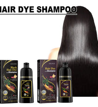 EELHOE 100ml Natural Plant Hair Dye Shampoo 3 in 1 Hair Color Shampoo for Gary Hair Quick Dark Black And Women Men Grey Coverage - BlissFully
