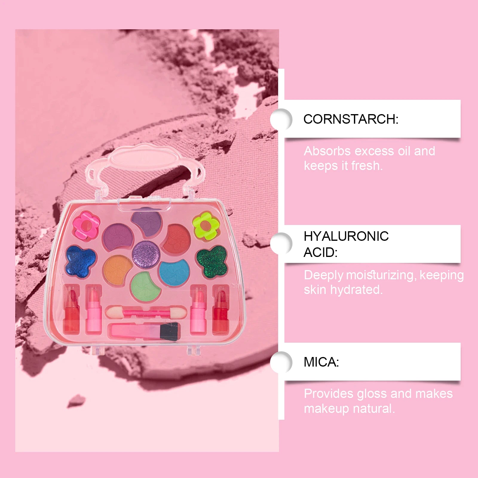 Christmas Gift Children's Makeup Gift Box Safe and Non-toxic Princess Makeup Toy Set Girl Makeup Lipstick Eyeshadow Makeup Set