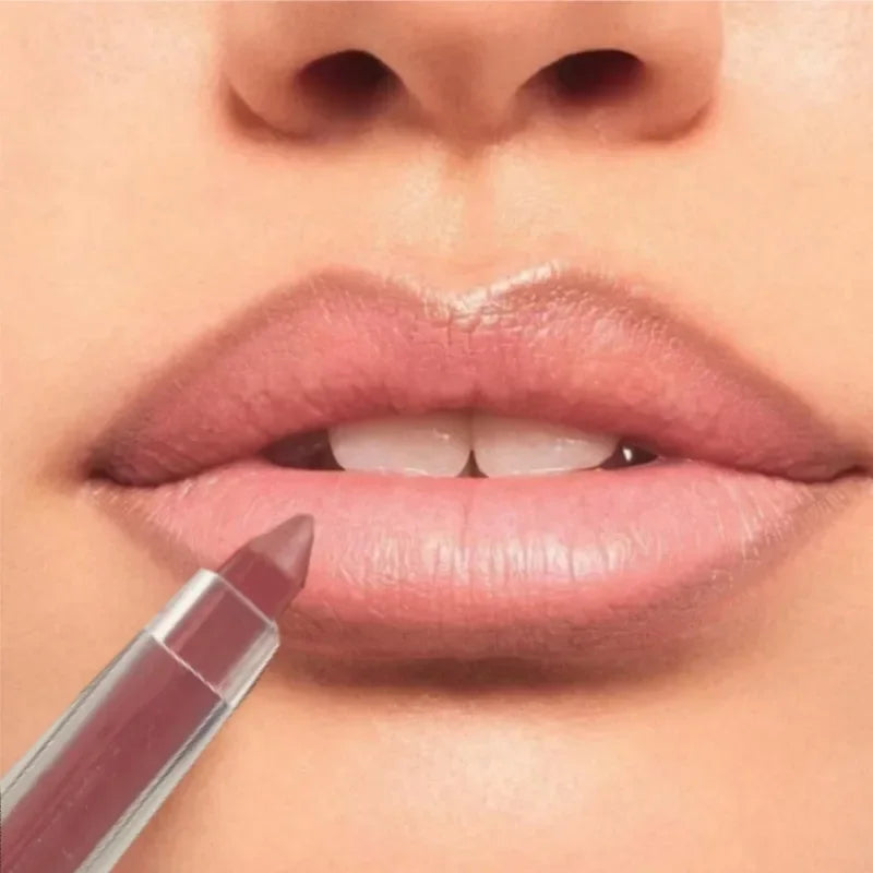 Nude Pink Purple Lip Liner Long Lasting Matte Lipstick Pencil Lips Outline Makeup Crayon Stick Lip Tint Line Cosmetic