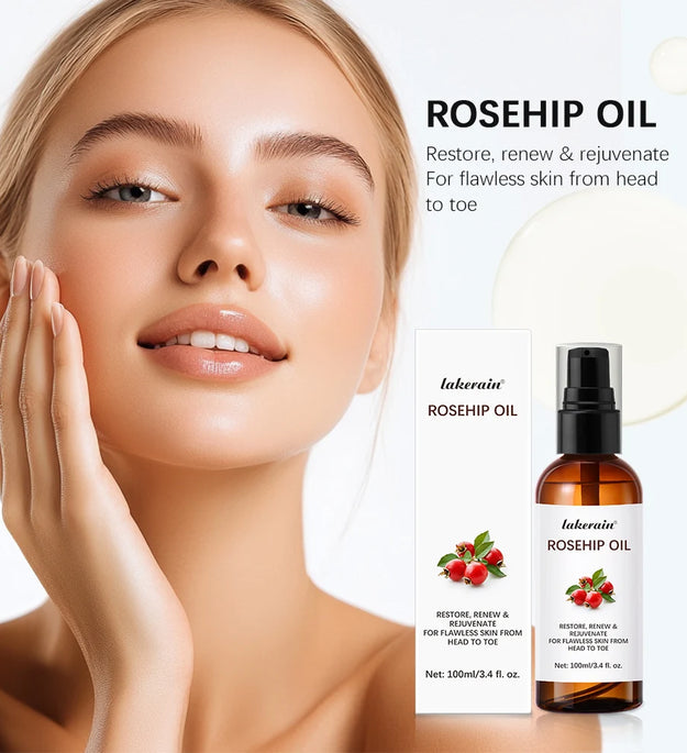 Organic Rosehip Oil Rose Hips Face Oils 30ml Fast-Absorbing Skin Care Moisturizer Face Oil Organic Rosehip Seed Oil Essence