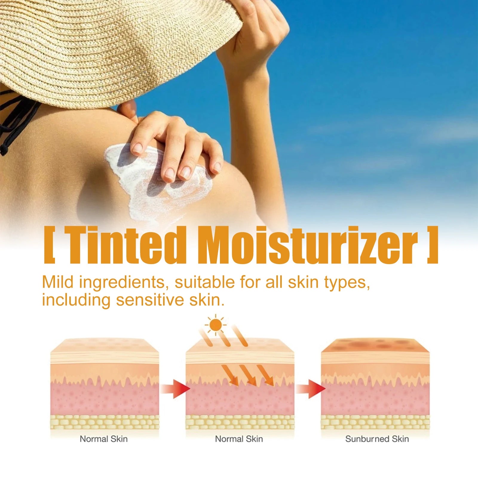 Hoygi Sunscreen whitening face sunscreen isolation makeup base moisturizing refreshing UV sunscreen Skin Whitening Cream