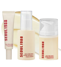 Seoul 1988 Anti-Aging Trio: 4% Retinal Eye Cream + 2% Retinal Serum w/ Black Ginseng for Wrinkles & Brightening,Korean Skincare - BlissFully