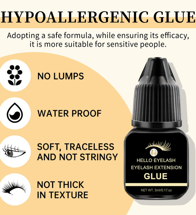 DIY 5ml Fast Drying Strong False Eye Lash Extension Glue Adhesive Retention 7-14 days Low Smell Mink Eyelash Glue at home