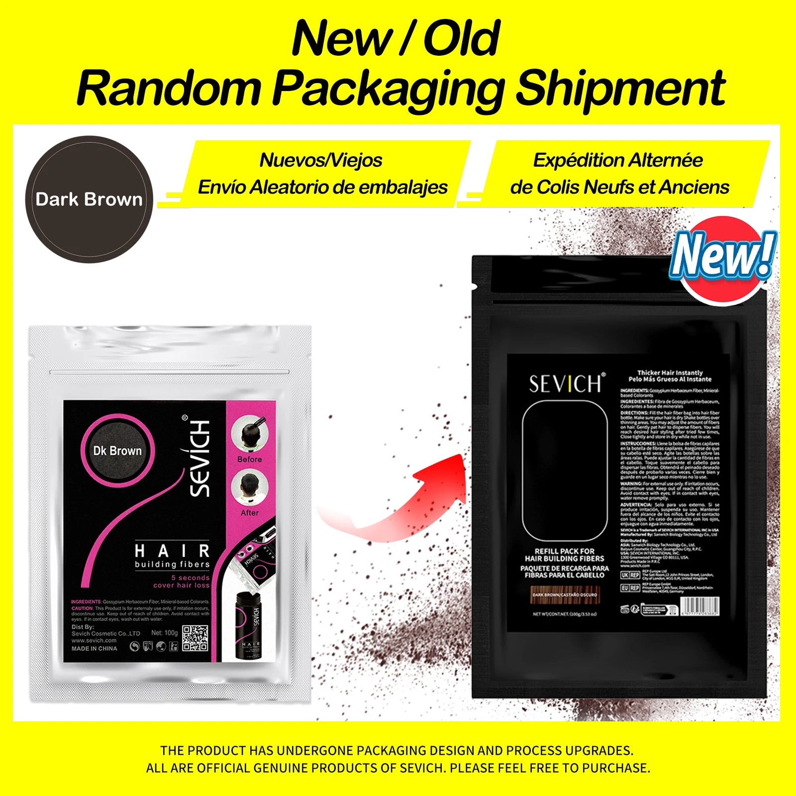 SEVICH Hair Fiber 100g Keratin Hair Fiber Thickening powder Hair Building Fiber Spray Instant Regrowth Powder Hair Loss Conceale - BlissFully