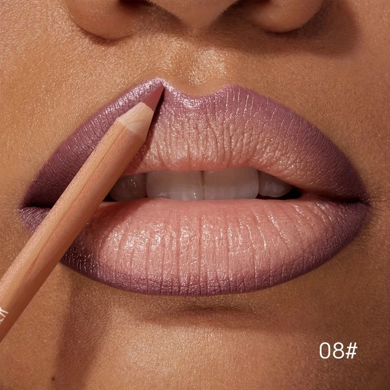 1pc Matte Lipstick & Liner Pen, Waterproof, Long-Lasting, Non-Stick, Berry Shades for All Skin Types, Makeup Pencils for Women