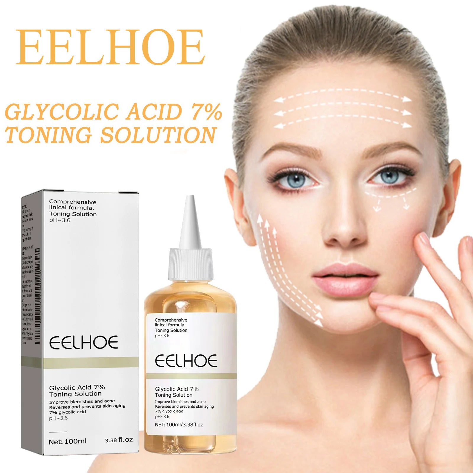 Glycolic Acid 7% Toning Solution Ordinary Acne Remover Lifting Firming Wrinkles Glowing Facial Skin Care Glycolic Acid Toner - BlissFully
