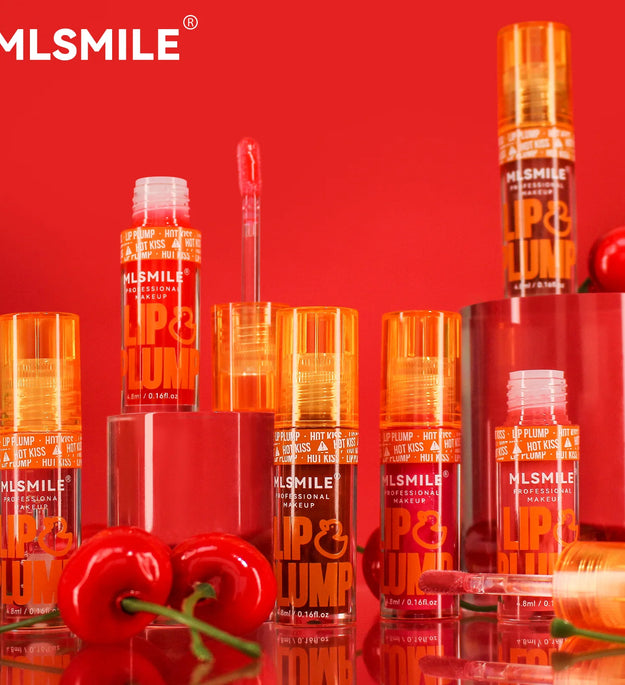 MLSMILE Duck Lip Plump Lip Oil Moisturizing Lip Gloss Mirror Water nature long-lasting Gloss Gloss Pearl Lip Glaze Set