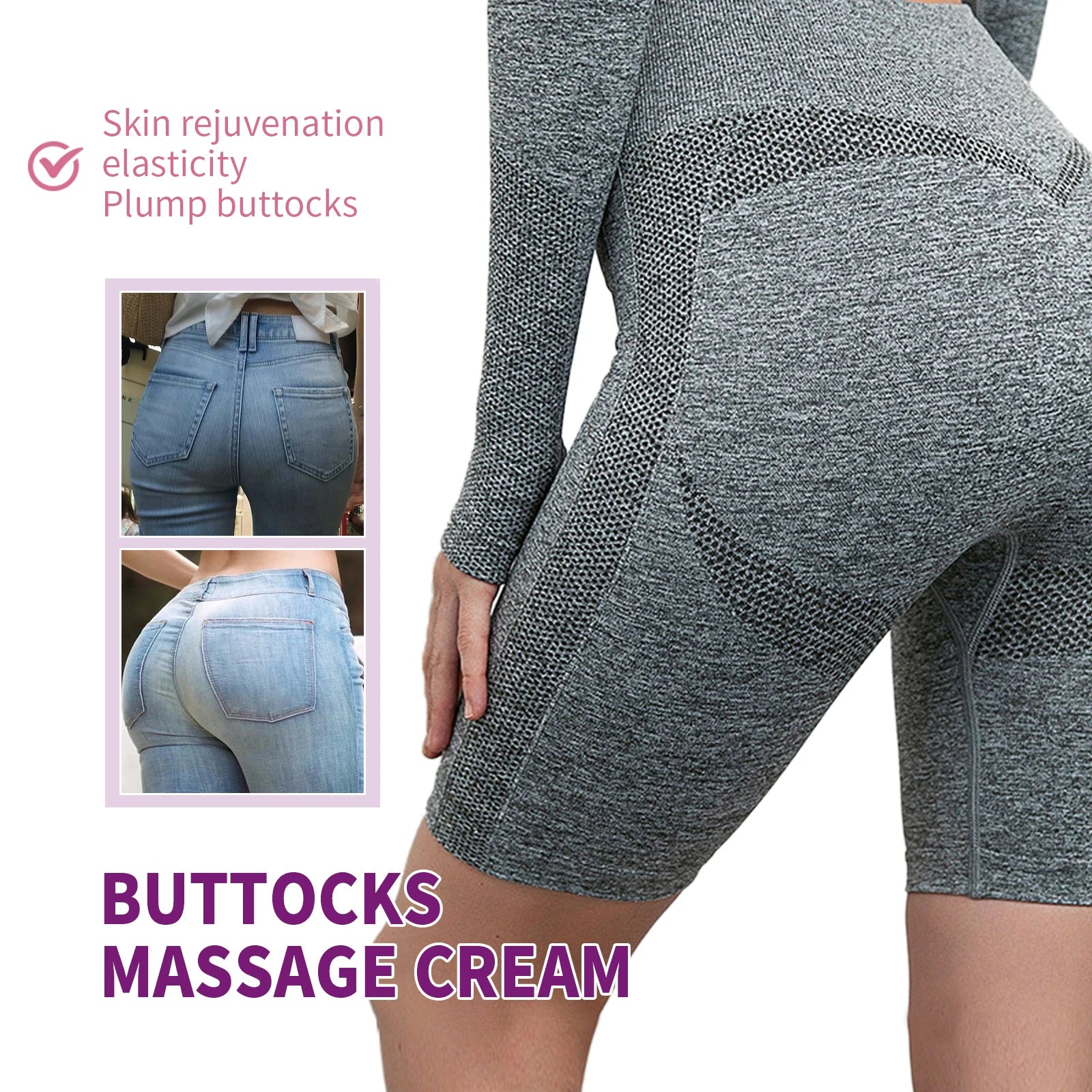 West Month Buttocks Firming Cream with Maca Root and Shea Butter Toning Hydrating Lift Enhancing Massage Cream for Women 120g