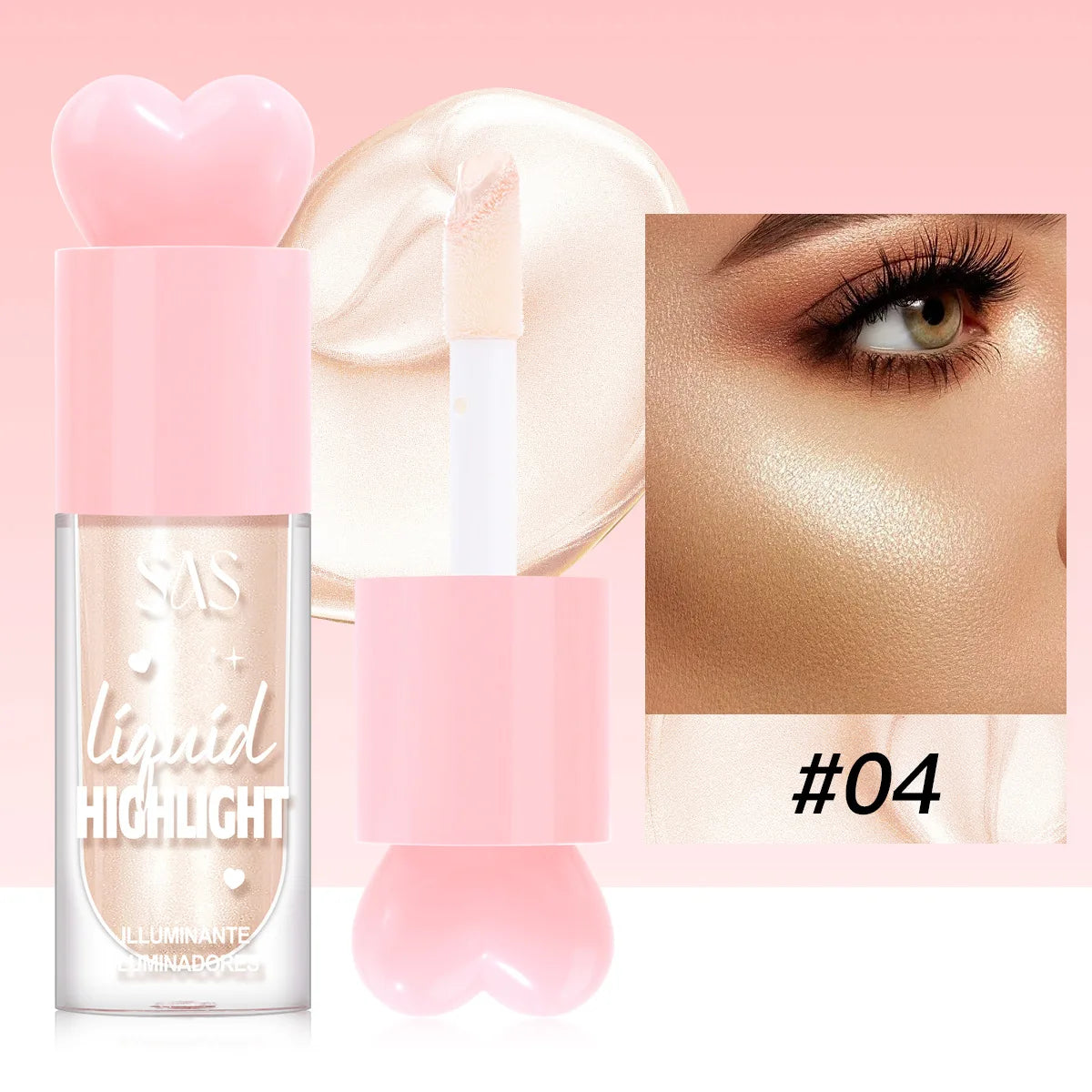 Liquid Highlighter For Face Contouring Makeup Shimmer Brightening Moisturizer Body And Cheekbone Enhancer